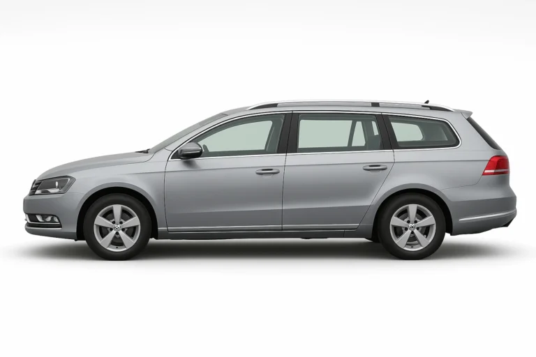 a silver car with black wheels